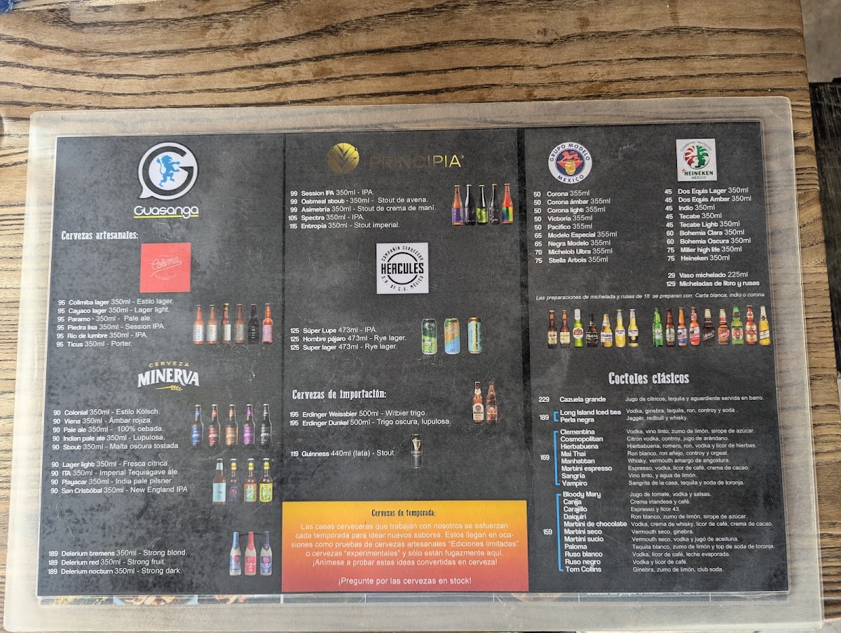 Guasanga Menu - Image 2